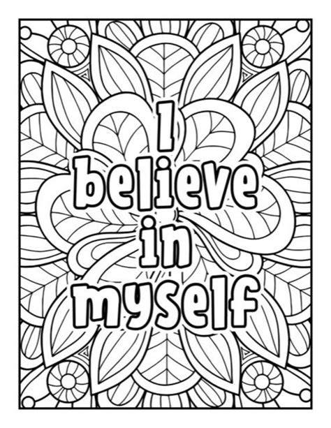 positive self talk coloring pages