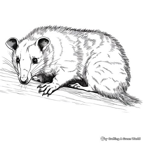 possum coloring pages