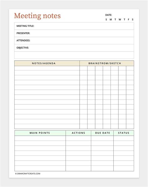 Post Meeting Notes Template