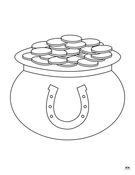 pot of gold printable coloring pages