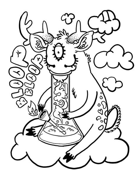 pothead printable stoner coloring pages