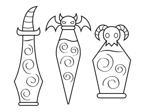 potion bottles coloring pages