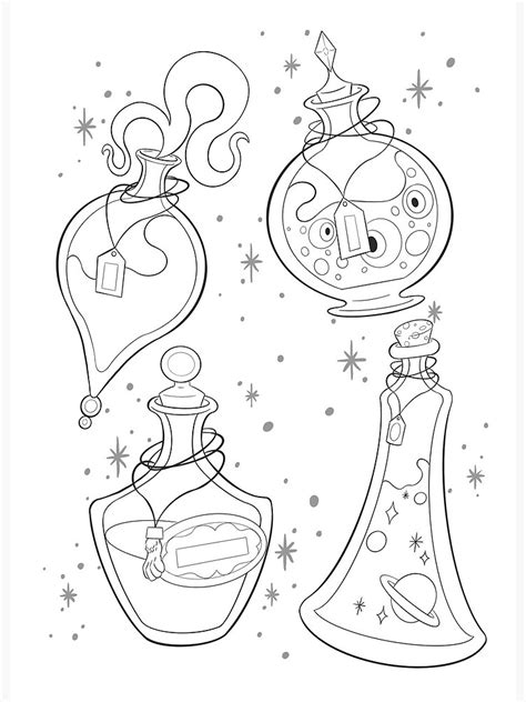 potion bottles coloring pages