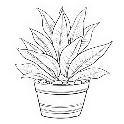 potted plant coloring page