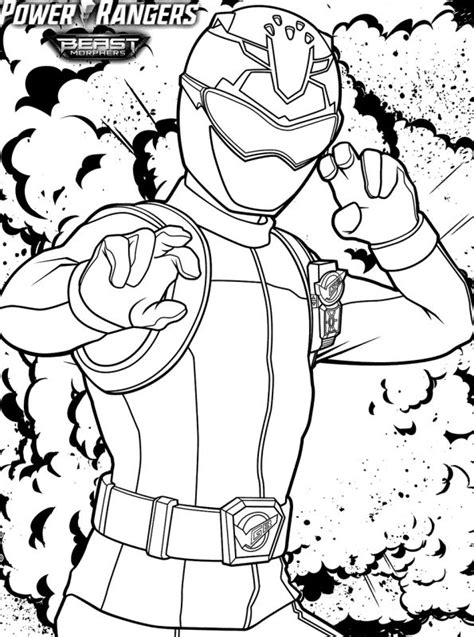 power rangers beast morphers coloring pages
