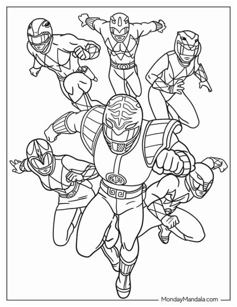 power rangers colouring