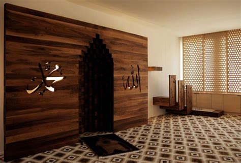 prayer room decor with wood