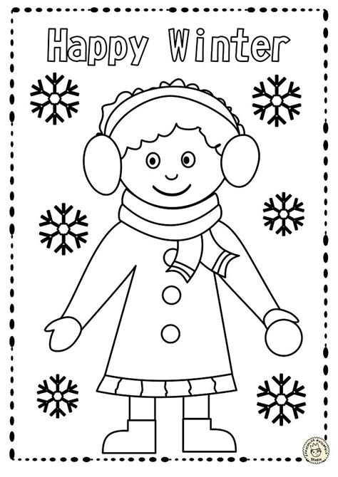 pre k winter coloring pages