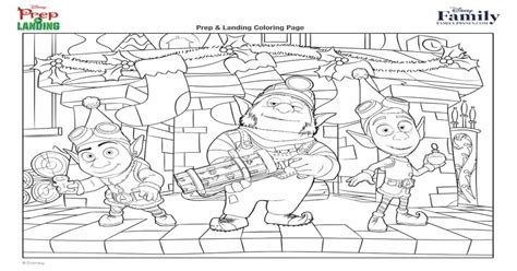 prep and landing coloring pages