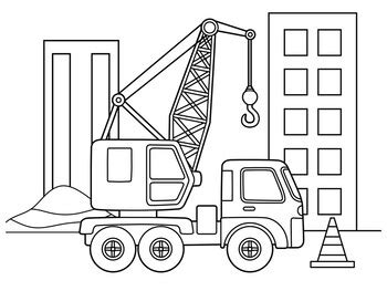 preschool construction vehicles coloring pages