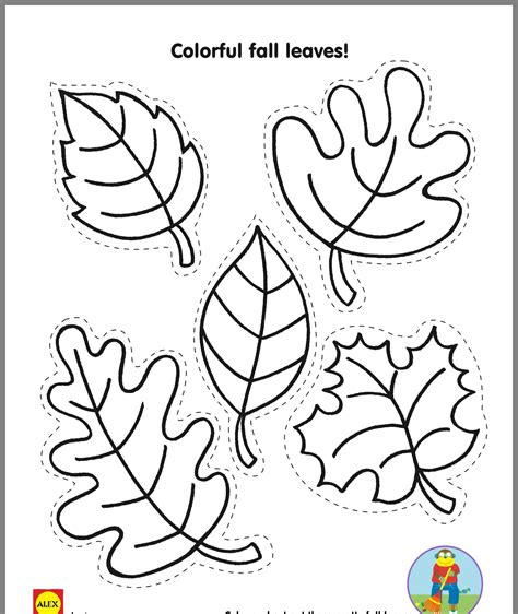 preschool fall leaves coloring pages