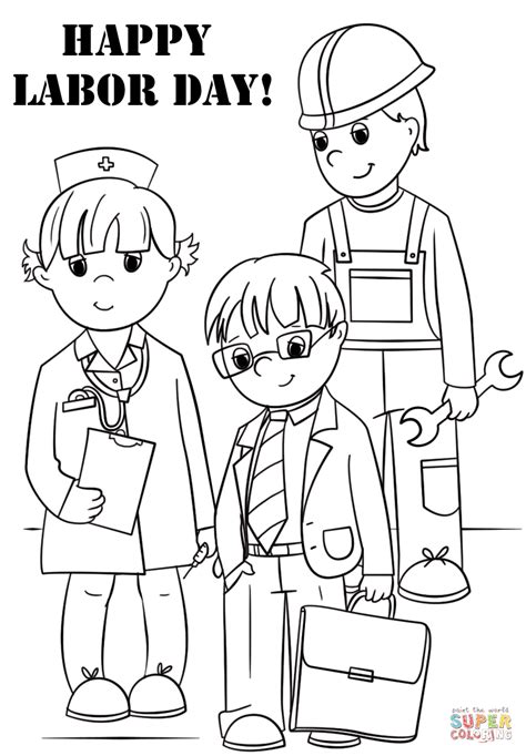 preschool labor day coloring pages