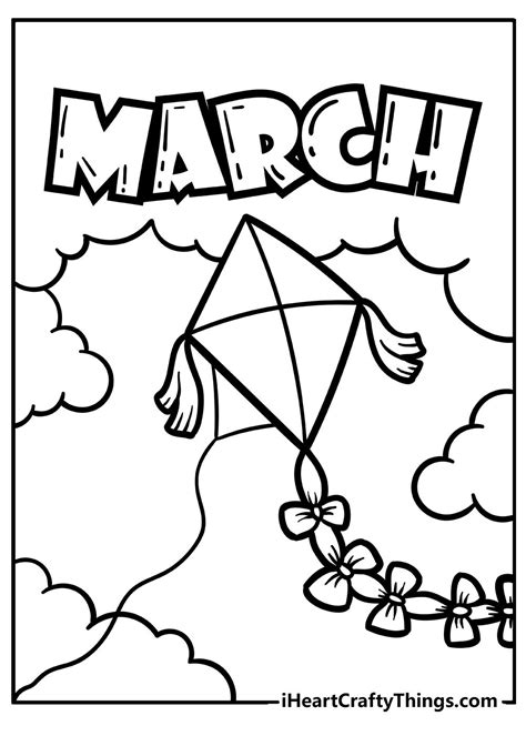 preschool march coloring pages