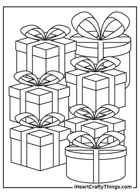 present colouring page