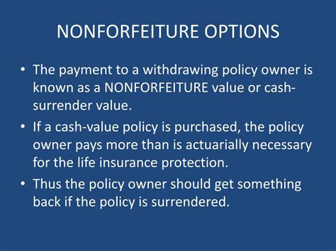 Preservation of Cash Value in a Reduced Paid-Up Nonforfeiture Policy