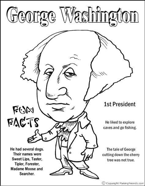 president coloring pages with facts