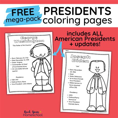 president coloring pages with facts