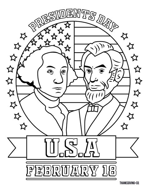 presidents day coloring pages printable