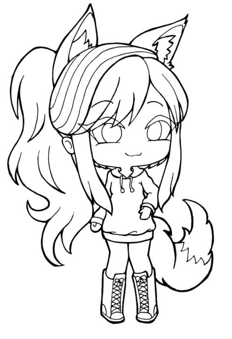 pretty girl gacha life coloring pages