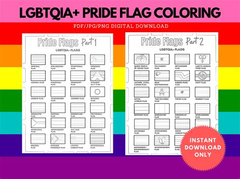 pride flags coloring pages