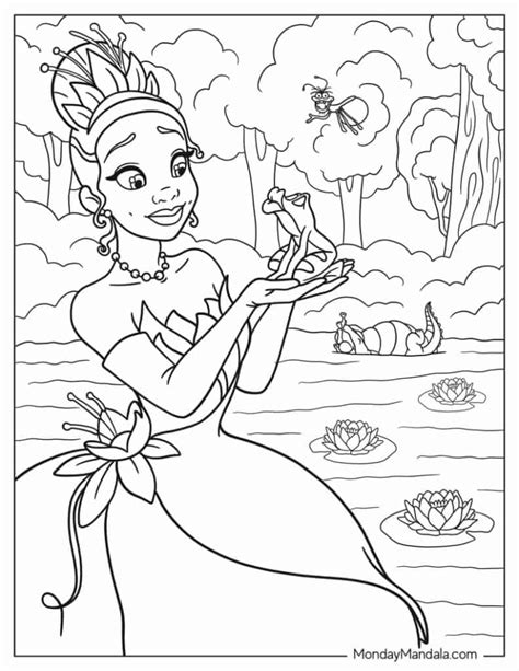 princess and frog coloring pages