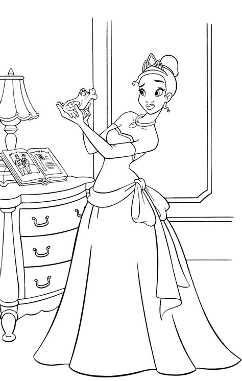 princess and the frog coloring pages