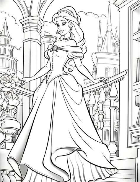 princess cartoon coloring pages