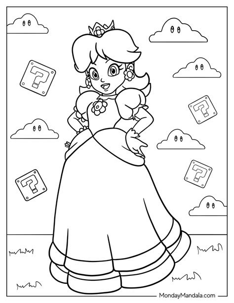 princess daisy coloring pages