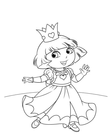 princess dora coloring pages