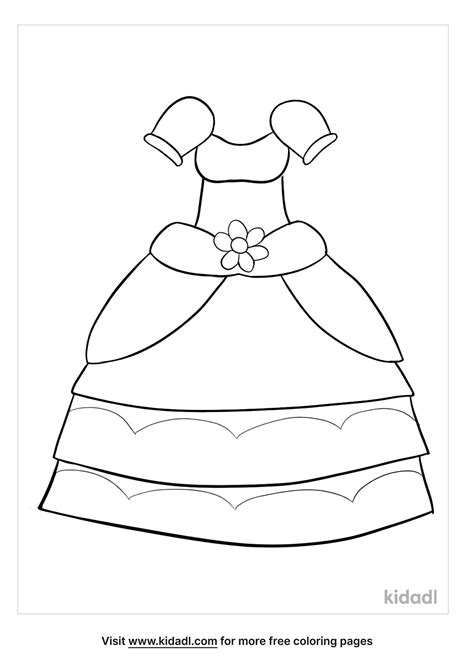 princess dress coloring pages