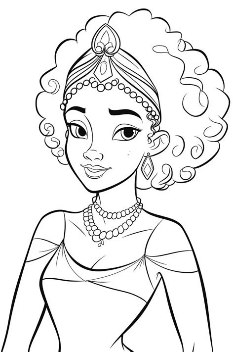 princess in black coloring pages