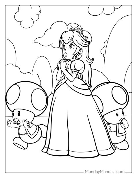princess peach coloring