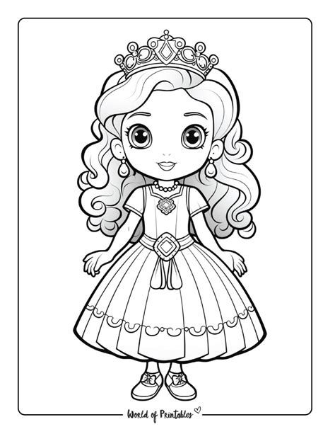 princess to colour and print