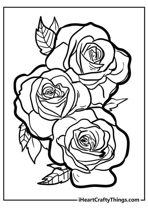print rose coloring pages