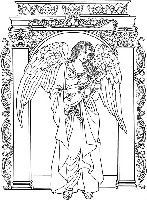 printable angel coloring pages for adults