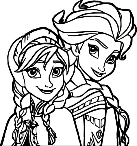 printable anna and elsa coloring pages