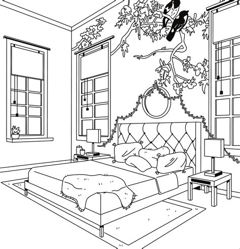 printable bedroom coloring pages