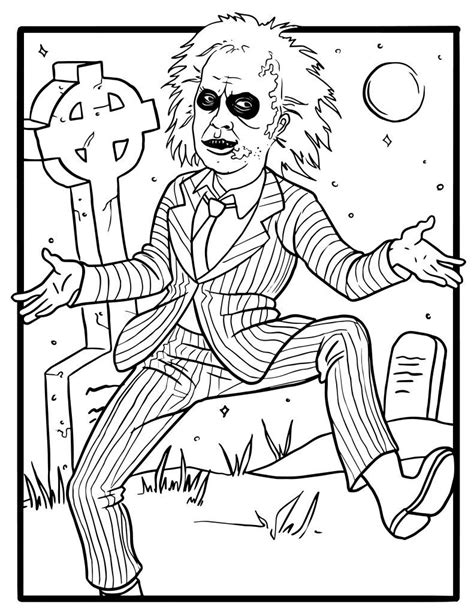 printable beetlejuice coloring pages