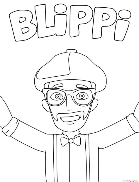 printable blippi coloring pages