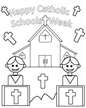 printable catholic schools week coloring pages