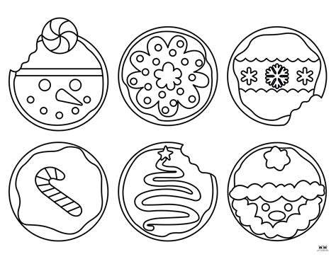 printable christmas cookie coloring pages