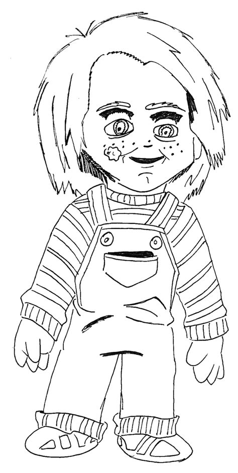 printable chucky coloring pages