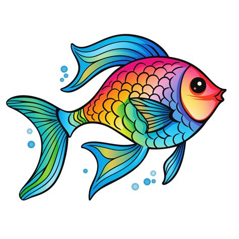 printable colored fish