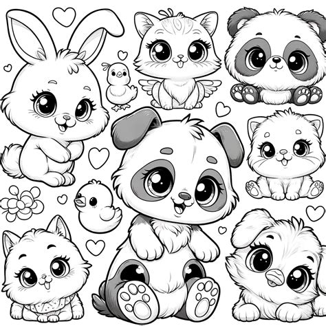 printable coloring pages cute animals