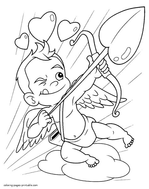 printable cupid coloring pages