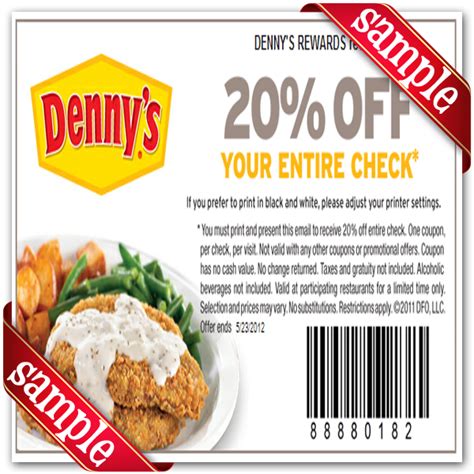 Printable Denny S Coupons