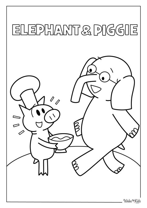 printable elephant and piggie coloring pages