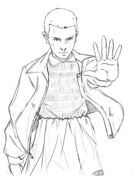 printable eleven stranger things coloring pages
