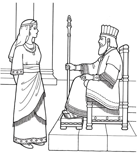 printable esther coloring pages