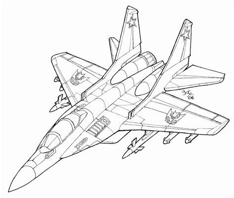 printable fighter jet coloring pages